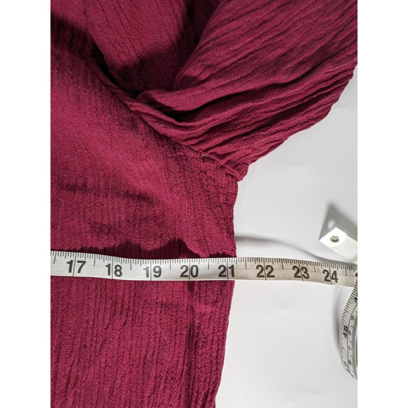 SOFT SURROUNDINGS Everly Cowl Neck Gauze Maxi Dress Size XL Berry Pink - Picture 9 of 10